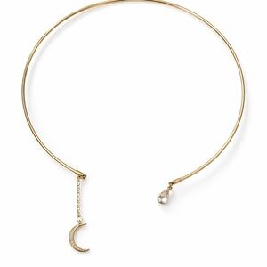 Beautiful Gold Moon and Teardrop Necklace